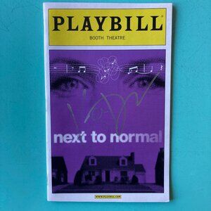 Kyle Dean Massey (Only) Signed Playbill next to normal Marin Mazzie Light Crease